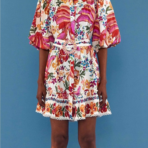 FARM Rio | Dresses | Farm Rio Spring Bananas Belted Minidress | Poshmark